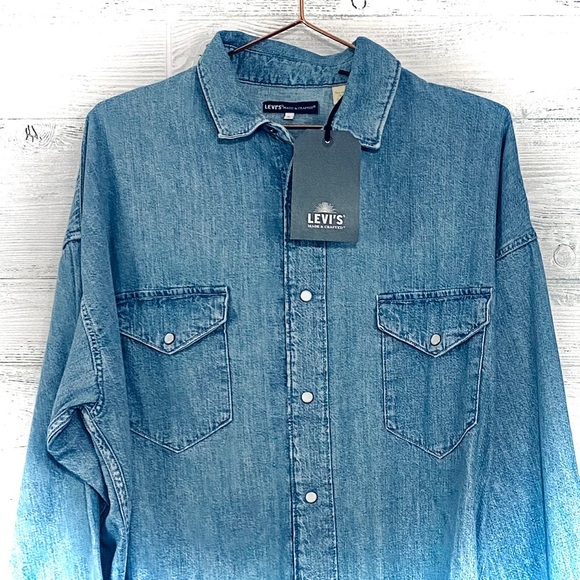 Levi’s Made & Crafted Denim Shirt Pearl Snap - Picture 7 of 14
